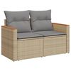 vidaXL Garden Sofa Set Mix beige Poly Rattan, Powder-Coated Steel, Polyester