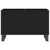 vidaXL Record Cabinet Black Engineered wood, iron Medium Cabinet