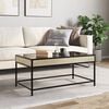 vidaXL Coffee Table Sonoma Oak Engineered wood, glass, metal Medium