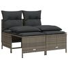 vidaXL Garden Sofa Set Grey