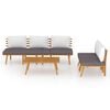 vidaXL Garden Lounge Set Dark grey Solid acacia wood Medium Modular