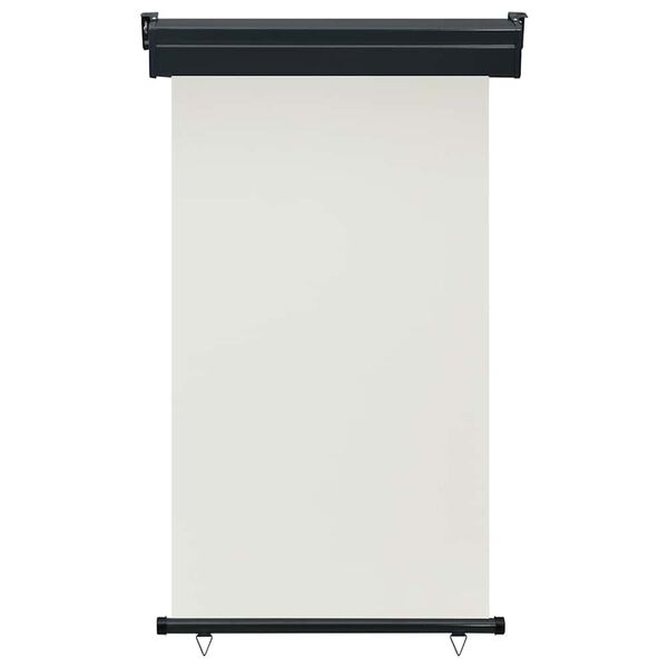vidaXL Balcony Side Awning Cream Steel, Aluminum, 100% Polyester