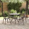vidaXL Garden Dining Set 5 pcs Bronze 35.4" x 35.4" x 29.5