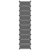 vidaXL Shoe Rack Black Polypropylene, Steel Tall Shoe Rack Rectangular