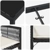 vidaXL Garden Dining Set 5 pcs Black poly rattan