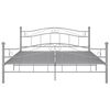 vidaXL Bed Frame Gray Powder-coated metal Full Durable Bed Frame