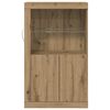 vidaXL LED Sideboard Artisan Oak 23.82 x 14.57 x 39.37 in