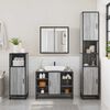 vidaXL Bathroom Furniture Set Grey Sonoma Engineered wood, Metal Medium