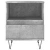 vidaXL Bedside Cabinet Set of 2 Concrete Grey Engineered Wood Medium