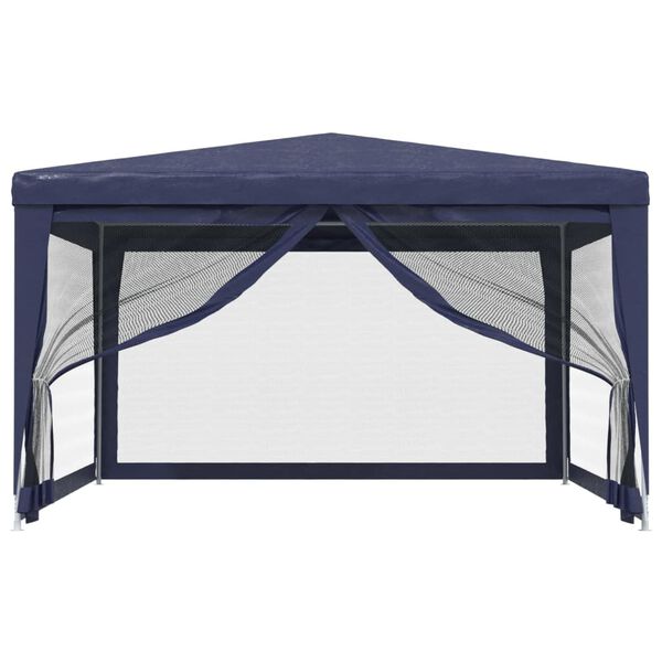 vidaXL Party Tent Blue HDPE with coating 13.1 x 13.1 ft