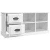 vidaXL TV Cabinet High gloss white Engineered wood 40.2 x 14.0 x 18.7 in