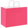 vidaXL Paper Bags 250 pcs with Handles Pink 32x17x25 cm