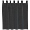 vidaXL Voile Curtains with Tab Top 2 pcs Black