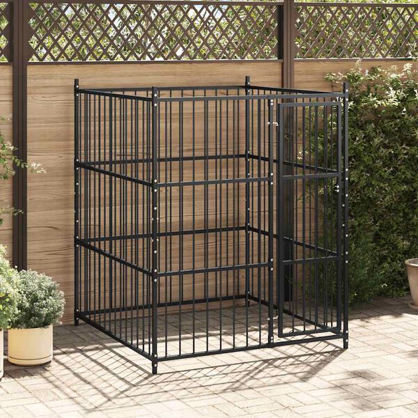 vidaXL Outdoor Dog Kennel 59.1"x59.1"x72.8"