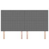 vidaXL LED Headboard with LED Strip Lights Light gray 70.9" fabric