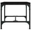 vidaXL Coffee Table Black Engineered wood 19.7x19.7x13.8 in