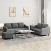vidaXL Sofa Set Dark Grey Fabric (100% polyester), metal, textilene, plywood