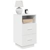 vidaXL Bedside Cabinet White Engineered wood 14.2 x 14.2 x 26.8 in