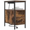 vidaXL Bedside Cabinet 2 pcs Smoked Oak 11.81 x 18.90 x 24.02 in