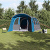 vidaXL Family Tent with Roof Blue and Grey 226.77 x 127.95 x 83.86 in