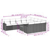 vidaXL Garden Sofa Set Black
