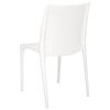 vidaXL Garden Chair Set of 2 White Polypropylene Medium Stackable