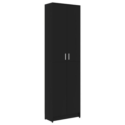 vidaXL Hallway Wardrobe Black 21.65"x9.84"x74.41" Chipboard