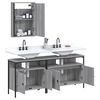 vidaXL Bathroom Furniture Set Grey Sonoma Engineered wood Medium