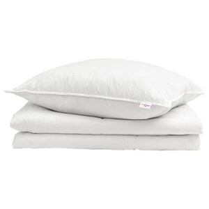 vidaXL Summer Duvet with Pillow 2 pcs White Down Feather