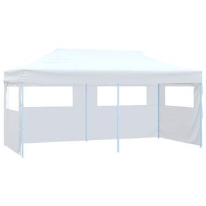 vidaXL Professional Folding Party Tent with 4 Sidewalls 9.8'x19.7' Steel White