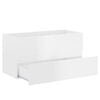 vidaXL Sink Cabinet High Gloss White Engineered Wood Storage