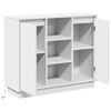 vidaXL LED Sideboard White 35.43 x 12.60 x 29.53 in Engineered Wood