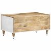 vidaXL Coffee Table Natural mango wood with white paint