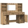 vidaXL Dressing Table Set with LED 3 pcs Artisan Oak Engineered Wood