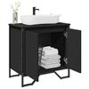 vidaXL Bathroom Sink Cabinet Black Engineered wood Standard