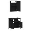 vidaXL Bathroom Furniture Set Black