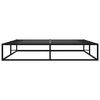vidaXL Bed Frame Black Powder-coated metal 63x79 in Durable Bed Frame