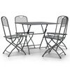 vidaXL Garden Dining Set Anthracite Expanded metal mesh