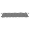 vidaXL Garden Bench Grey, Bamboo Bamboo, Polyester 47.2 in Durable