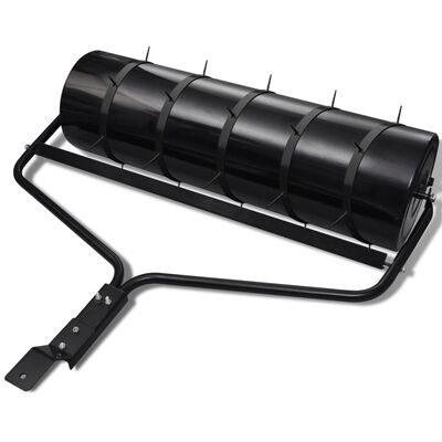 Black Garden Lawn Roller with 5 Aerator Bands 11.8"