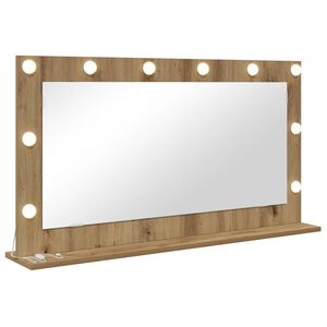 vidaXL Vanity Mirror with Mirror Artisan Oak 39.37 x 21.65 x 7.09 in