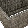 vidaXL Poolside Float Storage Grey PE rattan, powder-coated steel