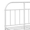 vidaXL Bed Frame White Powder-Coated Steel Small Double Bed Frame