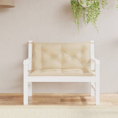 vidaXL Garden Bench Cushions 2pcs Beige 39.4"x19.7"x2.8" Oxford Fabric