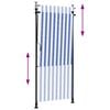 vidaXL Outdoor Roller Blind Blue and white