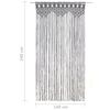 vidaXL Macrame Curtain Anthracite 55.1x94.5" Cotton