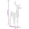 vidaXL Reindeer And Sleigh Christmas Decoration Cool White