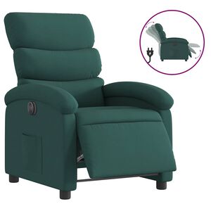 vidaXL Electric Recliner Chair Dark Green