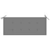 vidaXL Patio Queen Bench with Cushion 53.1" Solid Acacia Wood Gray