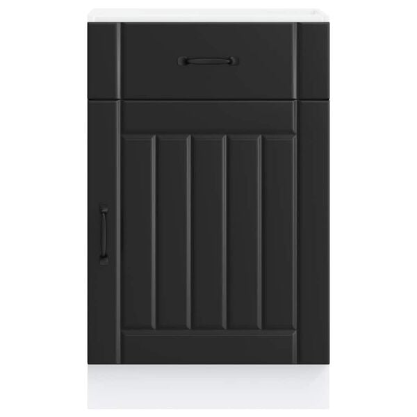 vidaXL Kitchen Base Cabinet Black Engineered Wood Medium